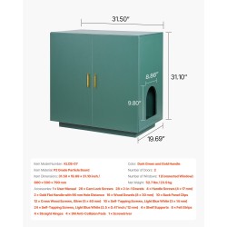 Kissanvessakaappi 80 cm leveä P2-luokan lastulevy kaksoisovellinen tuuletusaukoilla raapimisalustalla