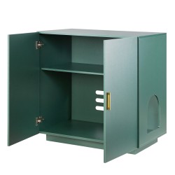 Kissanvessakaappi 80 cm leveä P2-luokan lastulevy kaksoisovellinen tuuletusaukoilla raapimisalustalla