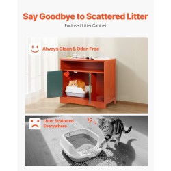 Suljettu kissan hiekkalaatikkokaappi P2-luokan lastulevy 79,2 cm leveä