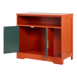 Suljettu kissan hiekkalaatikkokaappi P2-luokan lastulevy 79,2 cm leveä