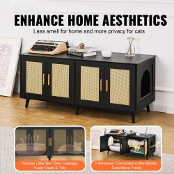 Hiekkalaatikon kaappi 12 mm lastulevystä musta kahdelle kissalle