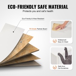 Kissan hiekkalaatikon kaappi lastulevy valkoinen 1,47 m 3 sisäänkäyntiä kantavuus 136 kg