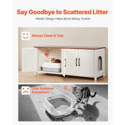 Kissan hiekkalaatikon kaappi P2-luokan lastulevy ja MDF-levy 120 cm tilava neljällä ovella