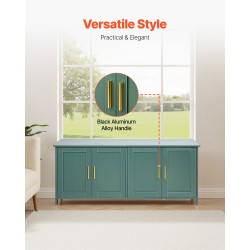 Kissanvessakaappi melamiinipintainen lastulevy ja MDF 120 cm retro vihreä 4 ovea