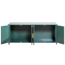 Kissanvessakaappi melamiinipintainen lastulevy ja MDF 120 cm retro vihreä 4 ovea