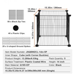 Kasvisuoja hiiliteräs muovipinnoitettu 390x390x365 mm 5 kpl eläimiä vastaan