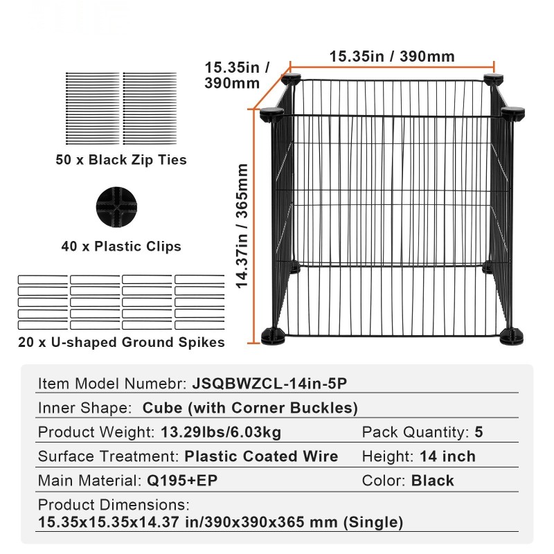 Kasvisuoja hiiliteräs muovipinnoitettu 390x390x365 mm 5 kpl eläimiä vastaan