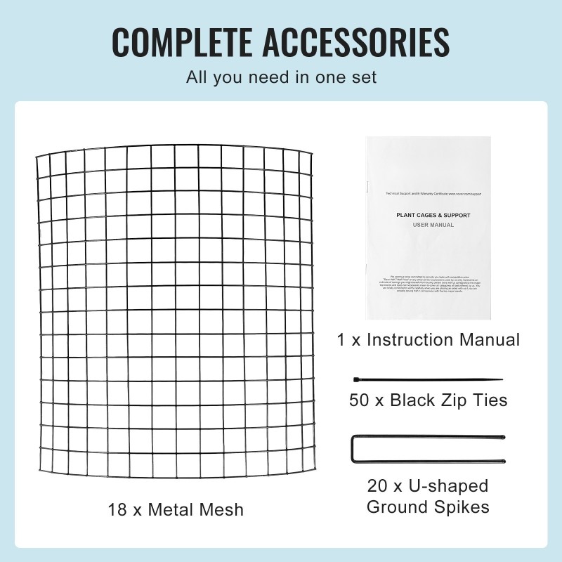 Kasvisuoja muovipinnoitetusta hiiliteräksestä 6 kpl halkaisija 320 mm korkeus 355 mm ulkokasveille