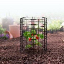 Kasvisuoja muovipinnoitetusta hiiliteräksestä 6 kpl halkaisija 320 mm korkeus 355 mm ulkokasveille