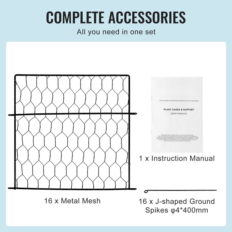 Kasvisuoja muovipinnoitetusta teräsverkosta ulkokasveille 340×340×315 mm 4 kpl