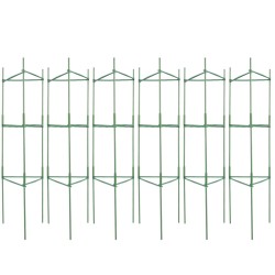 Tomaattikehikot muovipinnoitetusta hiiliteräksestä 123 cm 6 kpl puutarhaan