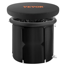 Jääkylpyamme 90 cm 370 l täytettävä kolmikerroksinen komposiittimateriaali taitettava mukana kansi