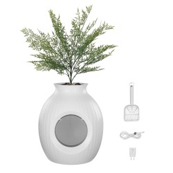 Kissan hiekkalaatikko ABS-muovinen piilotettu älykäs hajunhallinta 9,48 tuuman sisäänkäynti valaistuksella