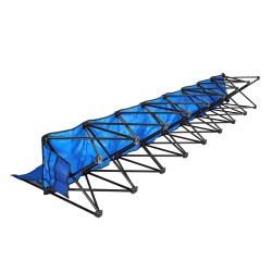 Taitettava 8 paikkainen penkki 600D Oxford kangas pyöreät rautaputket selkänojalla sivutaskuilla kantolaukulla sininen