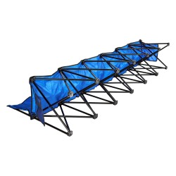 Taitettava 6 paikkainen penkki selkänojalla 600D kangas rautaputkilla sininen kantolaukulla ulkotapahtumiin