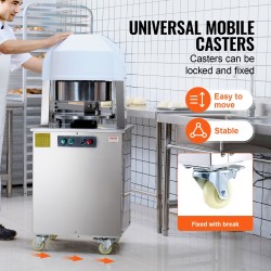 Sähköinen taikinanjakaja 20 taikinapalaa 60-260 grammaa 750 wattia 304-ruostumatonta terästä leipomoihin ravintoloihin