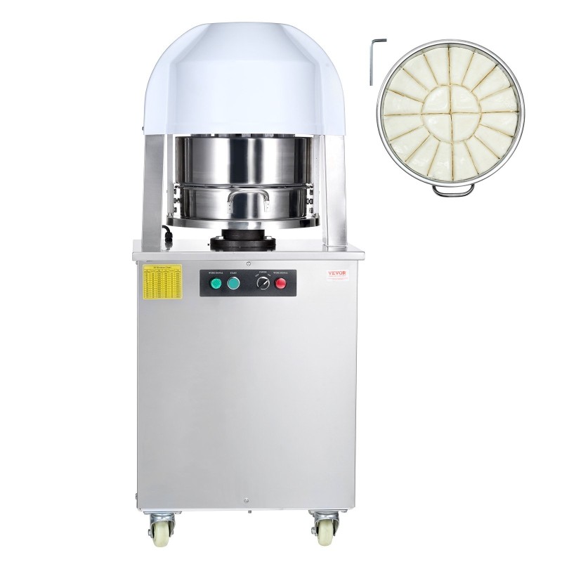 Sähköinen taikinanjakaja 20 taikinapalaa 60-260 grammaa 750 wattia 304-ruostumatonta terästä leipomoihin ravintoloihin