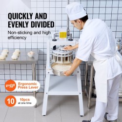Manuaalinen pystymallinen taikinanjakaja 10-osainen 120–560 gramman annospaino 304-ruostumatonta terästä ammattikäyttöön