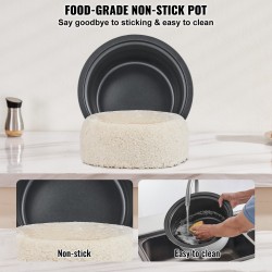 Kaupallinen riisinkeitin 13 l kokonaiskapasiteetti 5,6 l riisiä alumiininen tarttumaton sisäkattila ravintoloihin