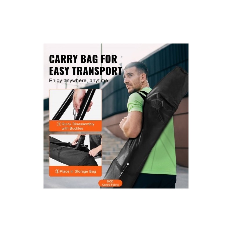 Teräsriippumattojalusta 2,4–4,1 m riippumatoille 1–2 hengelle 550 paunaa