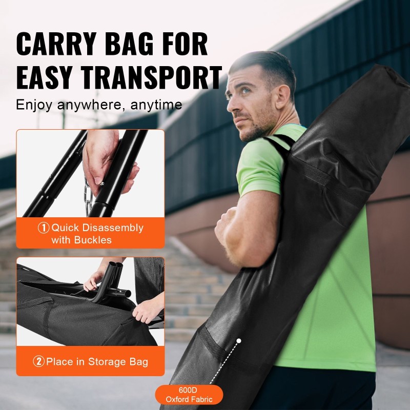 Riippumattoteline teräsputkinen kahden hengen 250 kg kantavuus 2,3–3,9 m pitkille riippumatoille