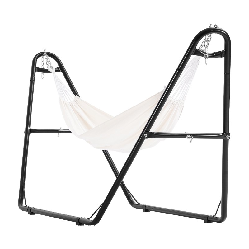 Riippumattoteline teräsputkinen kahden hengen 250 kg kantavuus 2,3–3,9 m pitkille riippumatoille