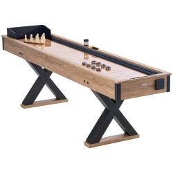 Shuffleboard ja keilapöytä MDF-levy 274,3 cm kaksipuolinen poly-pinnoitettu tarvikkeet mukana