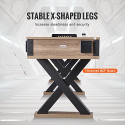 Shuffleboard-pöytä 11,5 jalkaa MDF-runko poly-pinnoitettu pelipinta shuffleboard ja keilapeli mukana kahdeksan kiekkoa