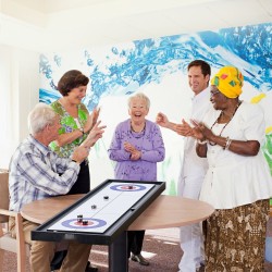 MDF-pelilauta 1140x315 mm kaksipuolinen pöytäpeli shuffleboard ja curling 8 kiekkoa