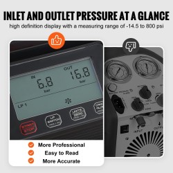 Kylmäaineen talteenottokone 1hp kaksisylinterinen harjaton 3000rpm kompakti siirrettävä autojen ilmastointihuoltoon