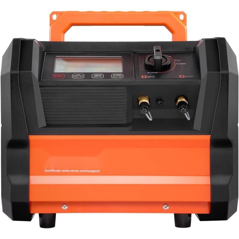 Kylmäaineen talteenottokone 1hp kaksisylinterinen harjaton 3000rpm kompakti siirrettävä autojen ilmastointihuoltoon