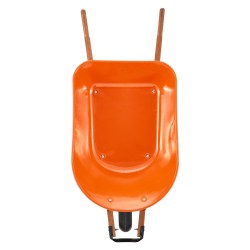 Yhden pyörän puutarhakärry rautarunko 140 l 150 kg pehmustettu metallikahva