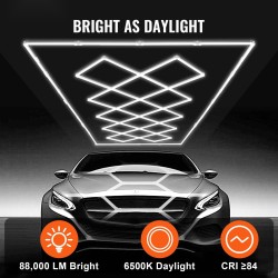 LED-kattovalojärjestelmä neliömalli 14 ruudukkoa 88000 lumen 6500 kelvin autotallivalaistus