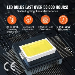 LED-kattovalojärjestelmä neliömalli 14 ruudukkoa 88000 lumen 6500 kelvin autotallivalaistus