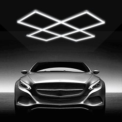 LED-kattovalo 22000 lumenia 6500 kelvin modulaarinen 5-ruutujärjestelmä autotalliin varastoon