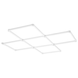 LED-kattovalo 22000 lumenia 6500 kelvin modulaarinen 5-ruutujärjestelmä autotalliin varastoon