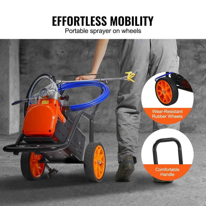 Maalausruisku kalvokäyttöinen korkeapaineinen vaunullinen jatkovarsi sisä- ja ulkokäyttöön