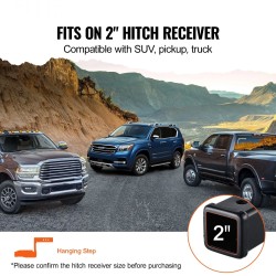 Vetokoukkuporras 2 tuuman vetokoukkuvastaanottimeen teräs musta 158,7 kg kantavuus