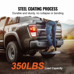 Vetokoukkuporras 2 tuuman vetokoukkuvastaanottimeen teräs musta 158,7 kg kantavuus