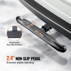 Teräs koukkuaskelma 2 tuuman vetokoukkuun 750 mm pituus 158,7 kg kantavuus