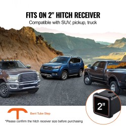 Vetokoukun askelma teräspinnoitettu 50,8 mm vastaanottimeen kantavuus 158,7 kg