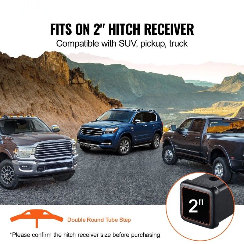 Astinlauta 2-tuumaiselle vetokoukkuvastaanottimelle teräs 930 mm 158,7 kg musta