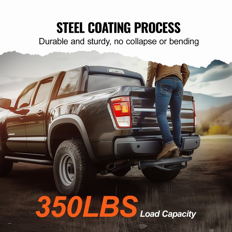 Astinlauta 2-tuumaiselle vetokoukkuvastaanottimelle teräs 930 mm 158,7 kg musta