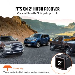 Teräs astinlauta vetokoukkuun 2 tuuman pesään puskurinsuojalla 158,7 kg kantavuudella