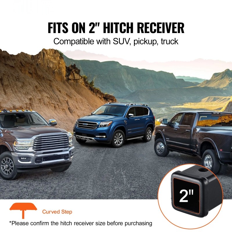 Teräs astinlauta vetokoukkuun 2 tuuman pesään puskurinsuojalla 158,7 kg kantavuudella