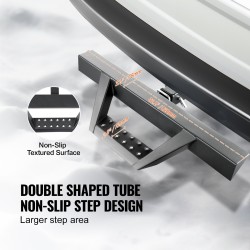 Vetokoukkuaskelma 2 tuuman vetovastaanottimeen teräs liukuestopinta 136 kg kantavuus