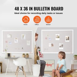 Ilmoitustaulu pellavapintainen MDF-kehys seinään kiinnitettävä 120×90 cm