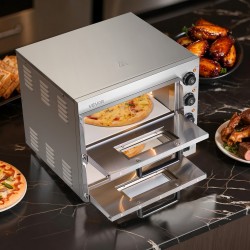 Sähköinen työtasopizzauuni ruostumattomasta teräksestä 40,6 senttimetrin pizzalle sisäkäyttöön