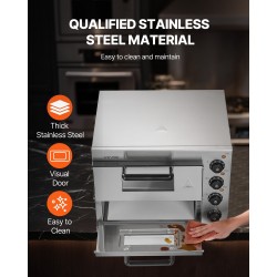 Sähköinen pöytätasouuni pizzalle ruostumaton teräs 35,6 cm 2700 wattia