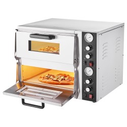 Sähköinen kaksitasoinen pöytäpizzauuni 25 450 C 2500W 2500W omilla säädöillä